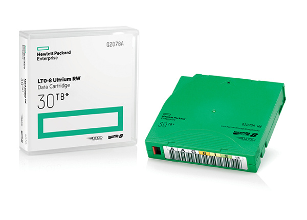 HPE LTO 8 Tape with Custom Barcode Label (BaFe) Q2078A-BC