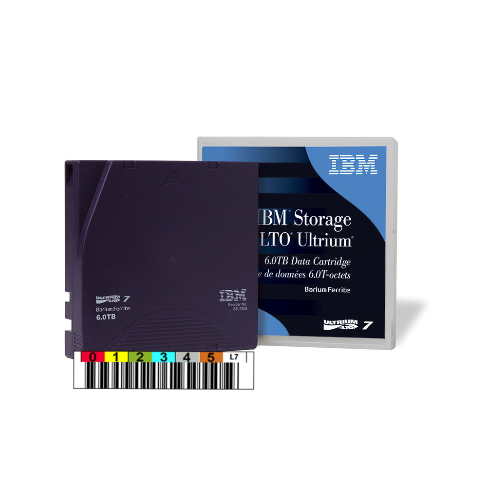 IBM LTO Ultrium 7 Tape with Custom Barcode Labels